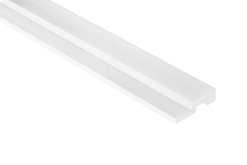 Zakončovací profil k dekoračním lamelám - bílý pravý L0201RT, 200 x 1,2 x 3,9 cm, Mardom Lamelli