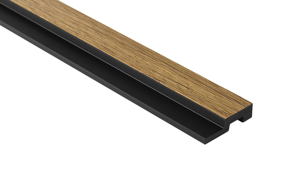Zakončovací profil pravý k dekoračním lamelám - dekor přírodní dub - L0205RT, 200 x 1,2 x 3,9 cm, Mardom Lamelli