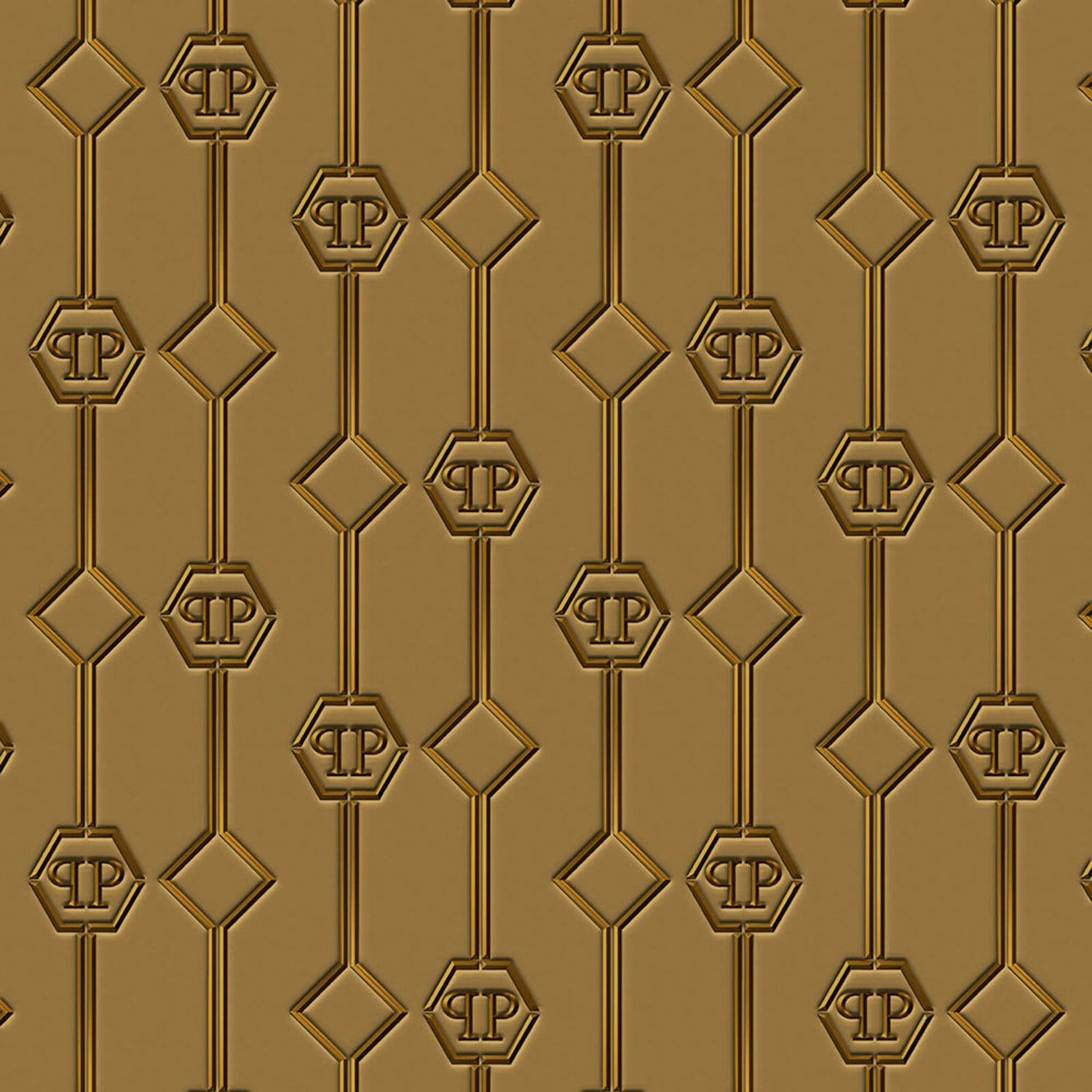 Zlatá geometrická obrazová vliesová tapeta Z8094 Philipp Plein, Zambaiti Parati