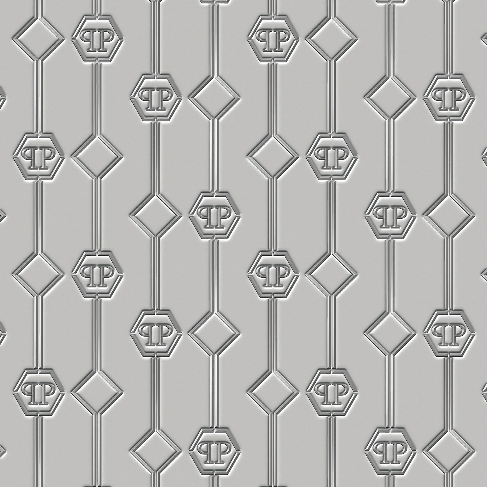 Šedá obrazová vliesová tapeta  Z8099 Philipp Plein, Zambaiti Parati