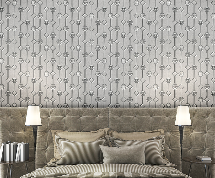 Šedá obrazová vliesová tapeta  Z8099 Philipp Plein, Zambaiti Parati