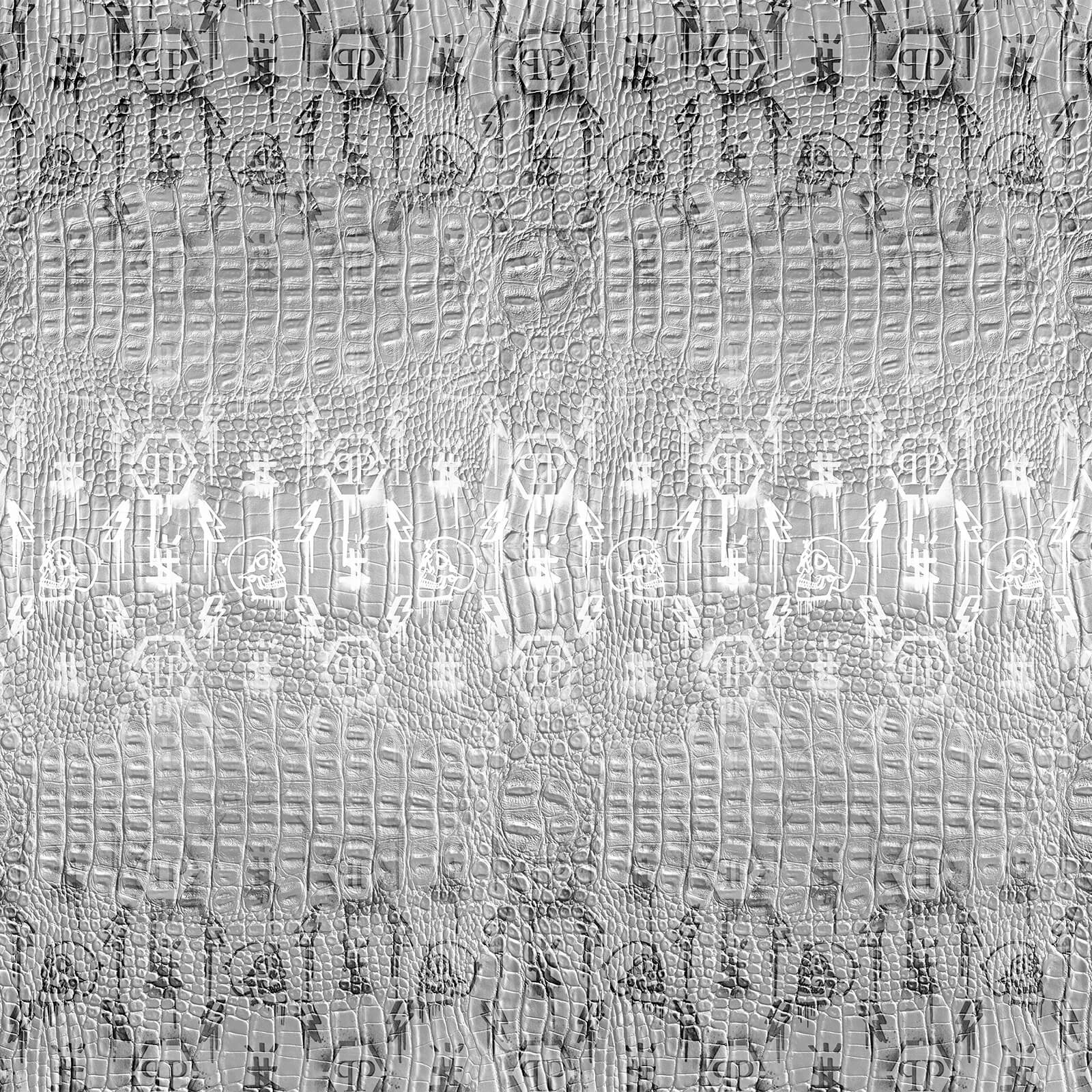 Šedá obrazová vliesová tapeta s lebkami Z8098 Philipp Plein, Zambaiti Parati