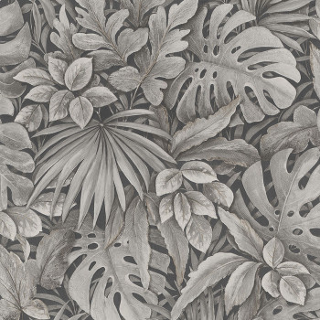 Luxusní hnědá vliesová tapeta s listy 33305, Botanica, Marburg 