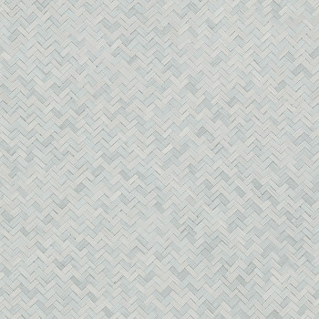 Luxusní šedo-modrá vliesová tapeta na zeď, imitace rohože 33312, Botanica, Marburg 