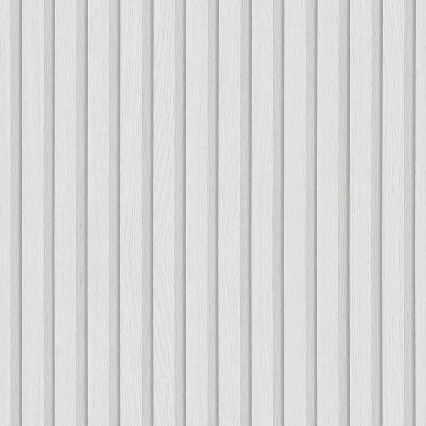 Luxusní šedo-bílá 3D vliesová tapeta, imitace dřeva, palubky, lamely 33956, Botanica, Marburg 