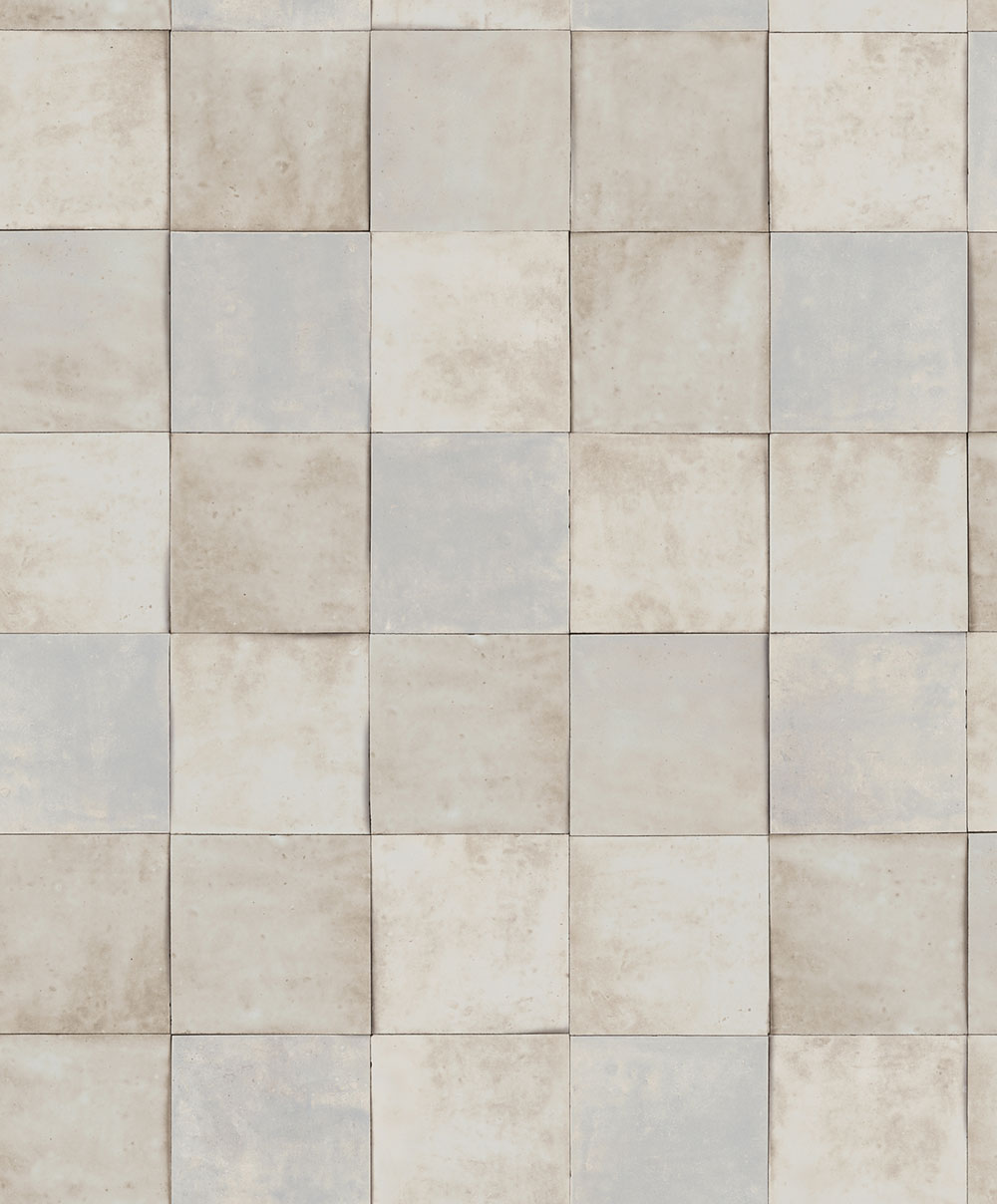 Geometrická vliesová tapeta na zeď, šedo-béžová, imitace obkladů, 45711, Zellige, Marburg