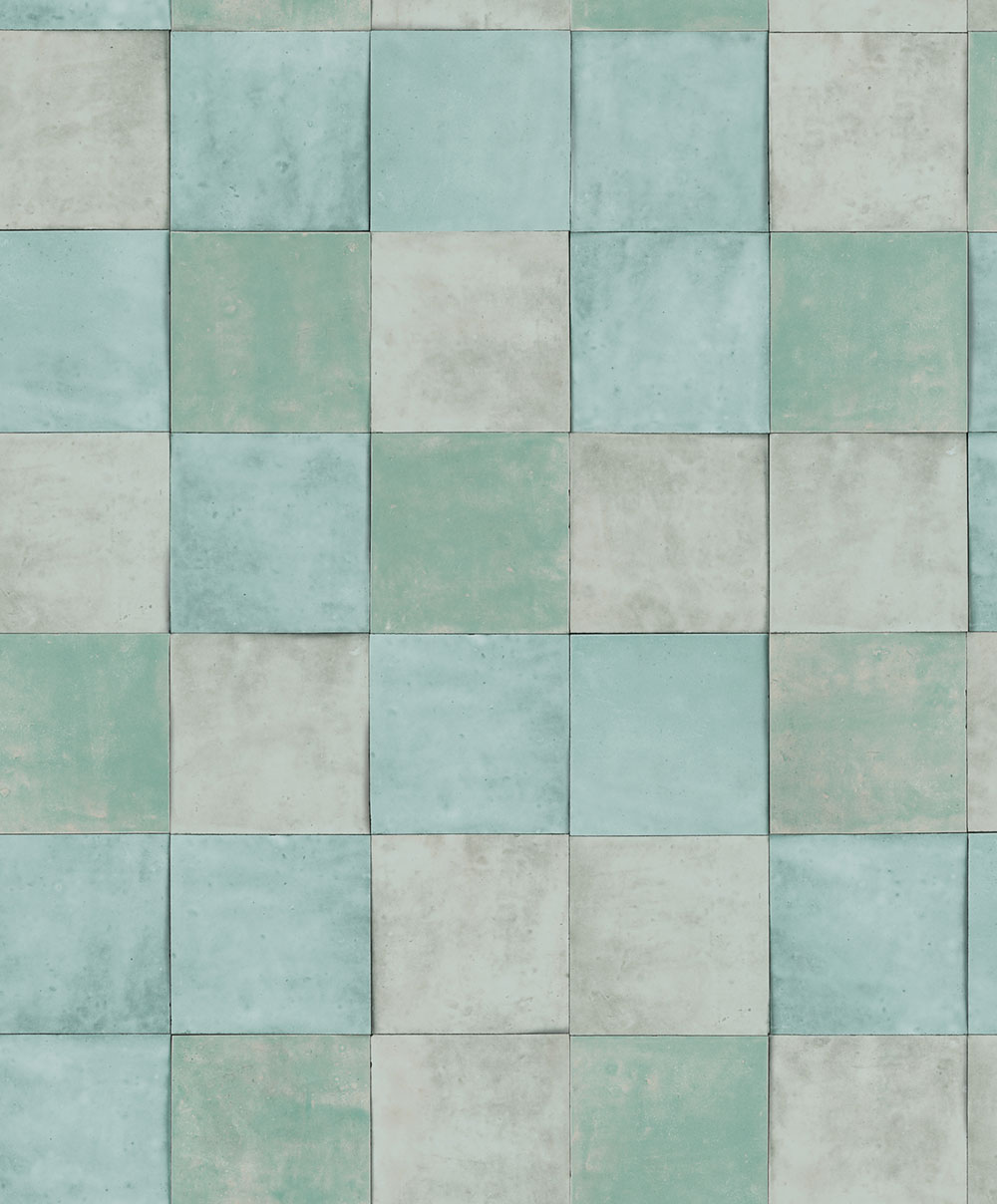 Geometrická vliesová tapeta na zeď, zelená, imitace obkladů, 45719, Zellige, Marburg