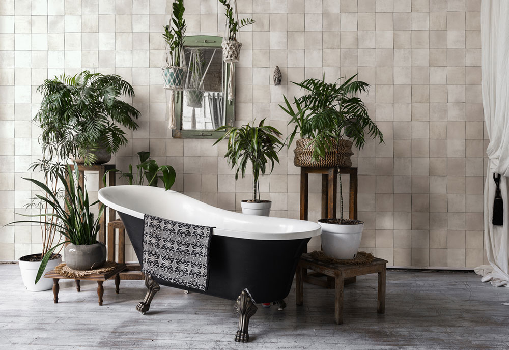 Šedo-bílá geometrická vliesová tapeta s vinylovým povrchem 45701 Zellige, Marburg