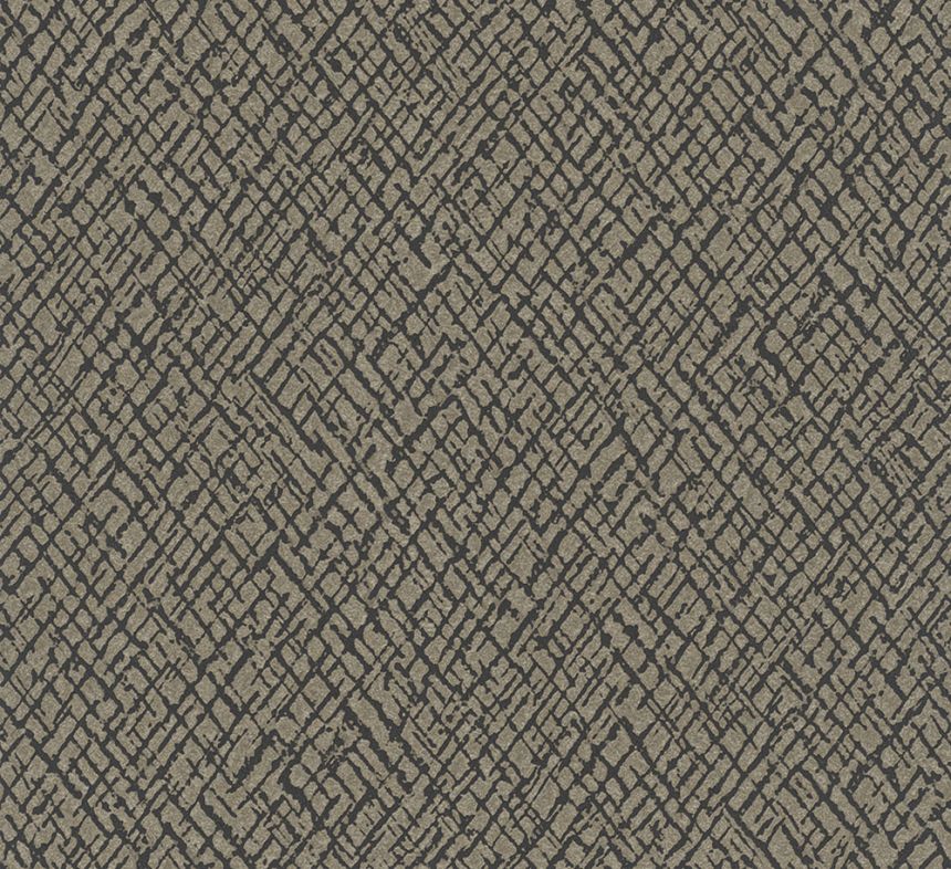 Černozlatá vliesová tapeta s vinylovým povrchem 33715, Papis Loveday, Marburg