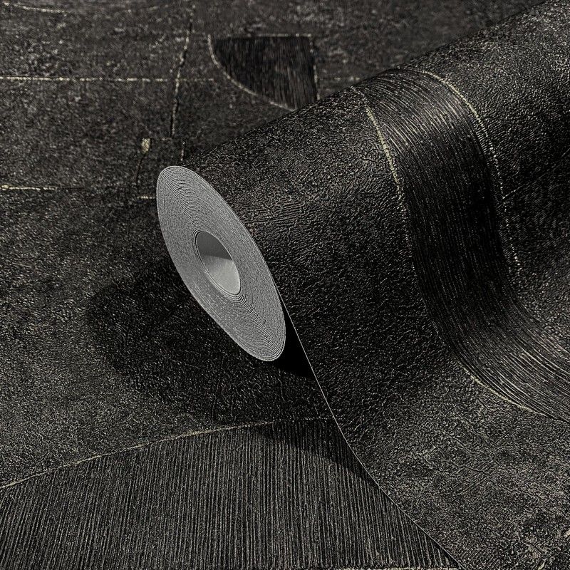 Luxusní černá vliesová tapeta s vinylovým povrchem 33722, Papis Loveday, Marburg