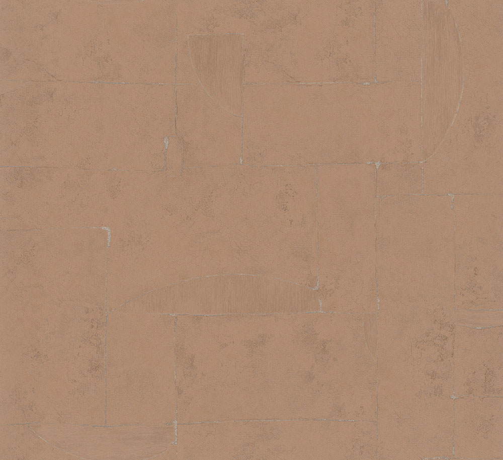 Oranžová vliesová tapeta s vinylovým povrchem, geometrický vzor 33728, Papis Loveday, Marburg