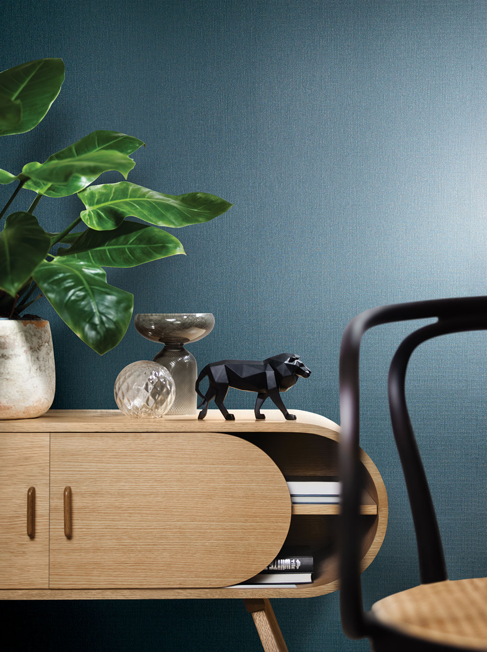 Modrá vliesová tapeta s vinylovým povrchem 33741, Papis Loveday, Marburg