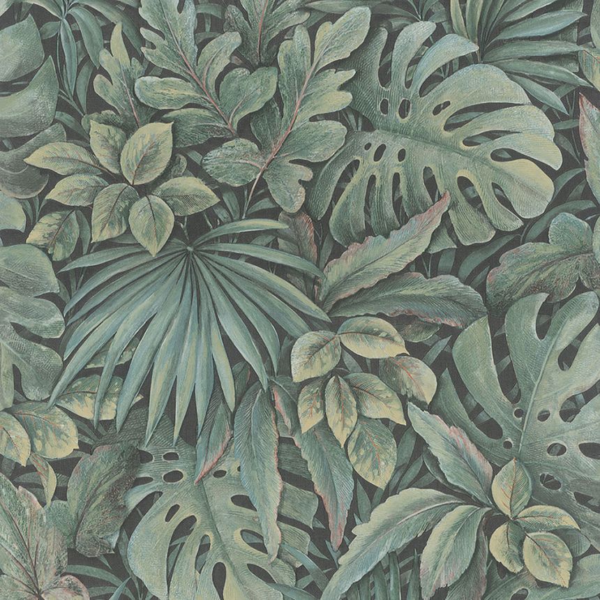 Luxusní zelená vliesová tapeta s listy 33304, Botanica, Marburg 