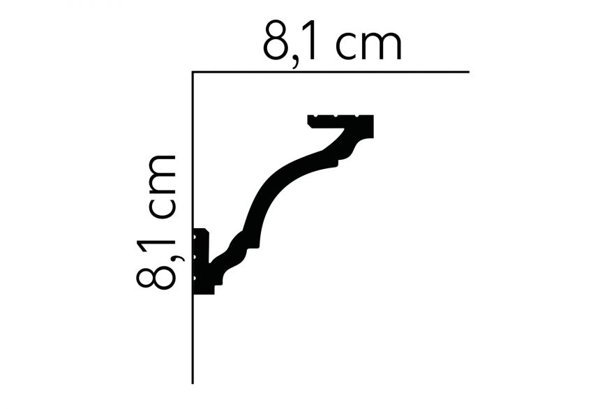 Stropní lišta Profoam MD213, 200 x 8,1 x 8,1 cm, Mardom 