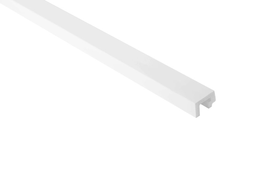Zakončovací profil k dekoračním lamelám - bílý levý L0301L, 270 x 2 x 3,1 cm, Mardom Lamelli