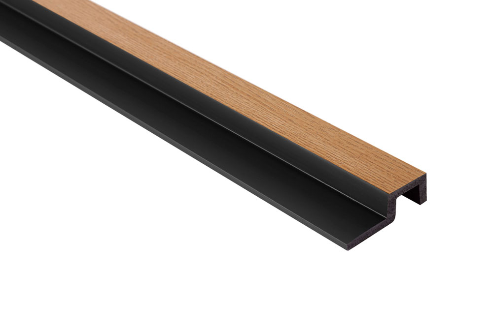 Zakončovací profil pravý k dekoračním lamelám - dekor dub classic - L0306RT, 200 x 2 x 5,6 cm, Mardom Lamelli