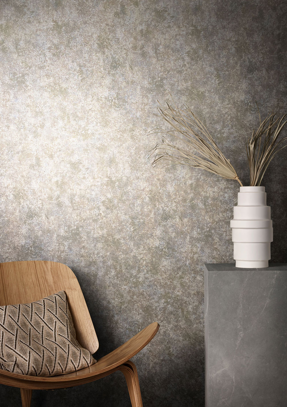 Luxusní růžová vliesová tapeta, vintage omítka 33201, Natural Opulence, Marburg