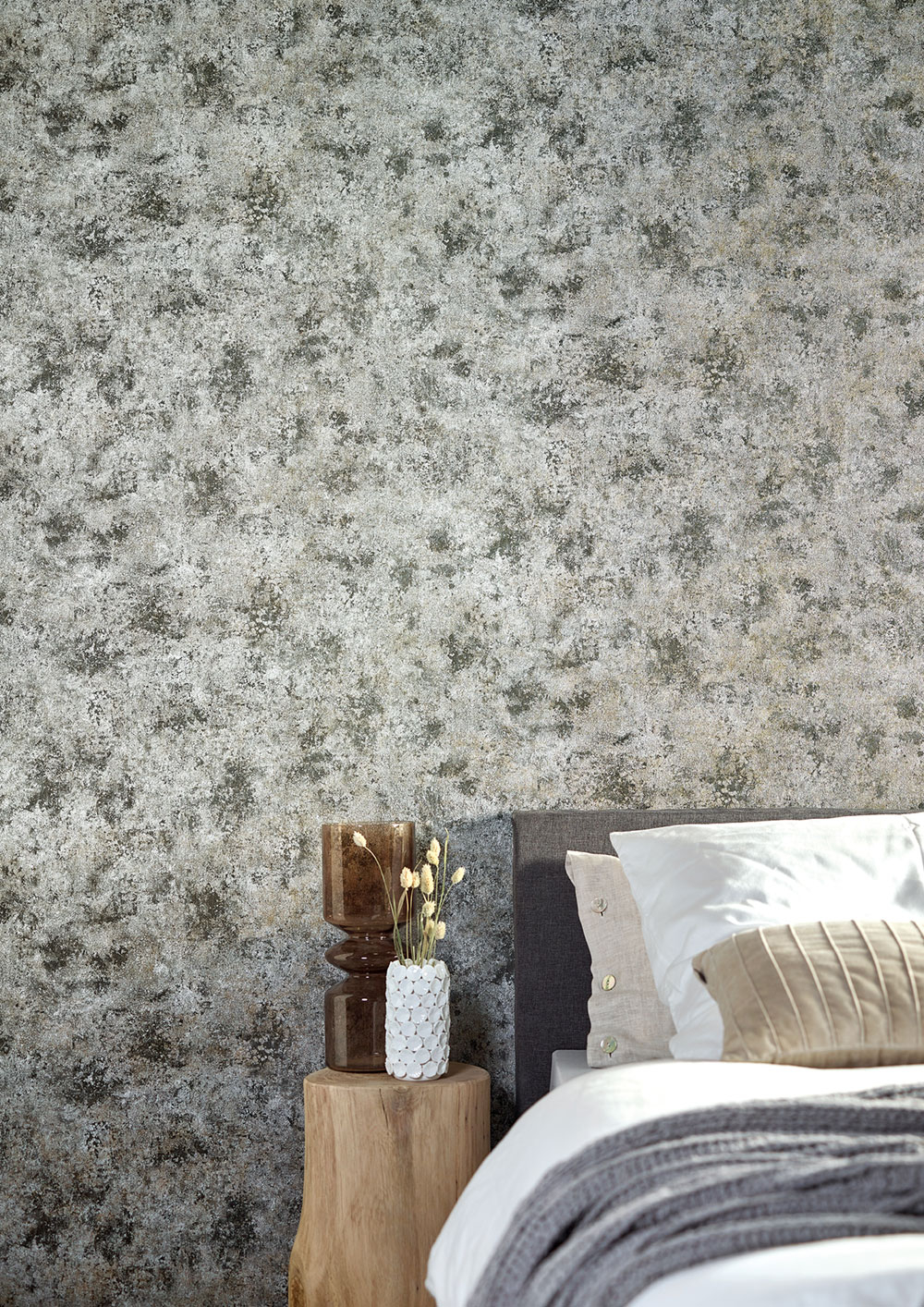 Luxusní metalická vliesová tapeta, vintage omítka 33203, Natural Opulence, Marburg