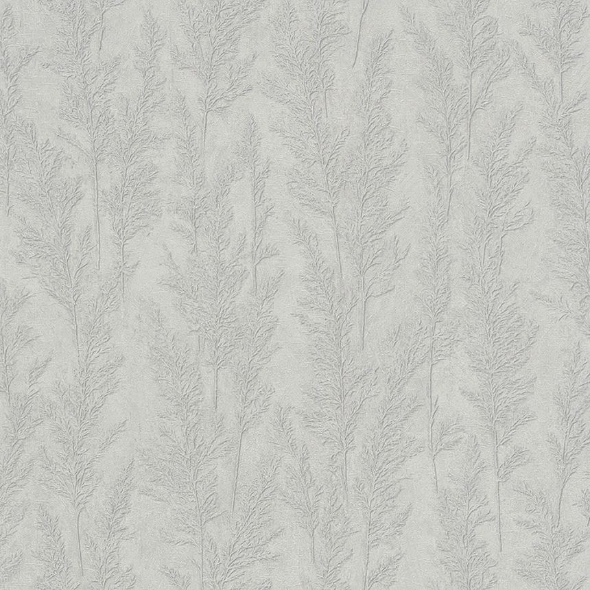 Luxusní šedo-stříbrná tapeta na zeď, stébla trávy 33213, Natural Opulence, Marburg 