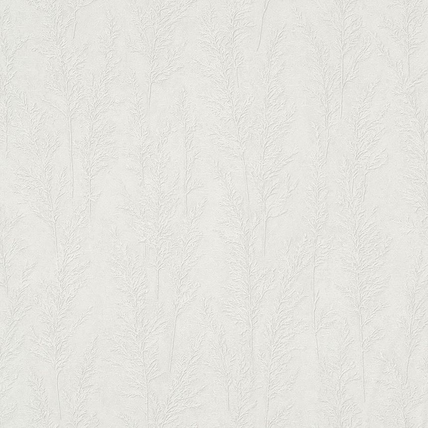 Luxusní bílá tapeta na zeď, stébla trávy 33214, Natural Opulence, Marburg 