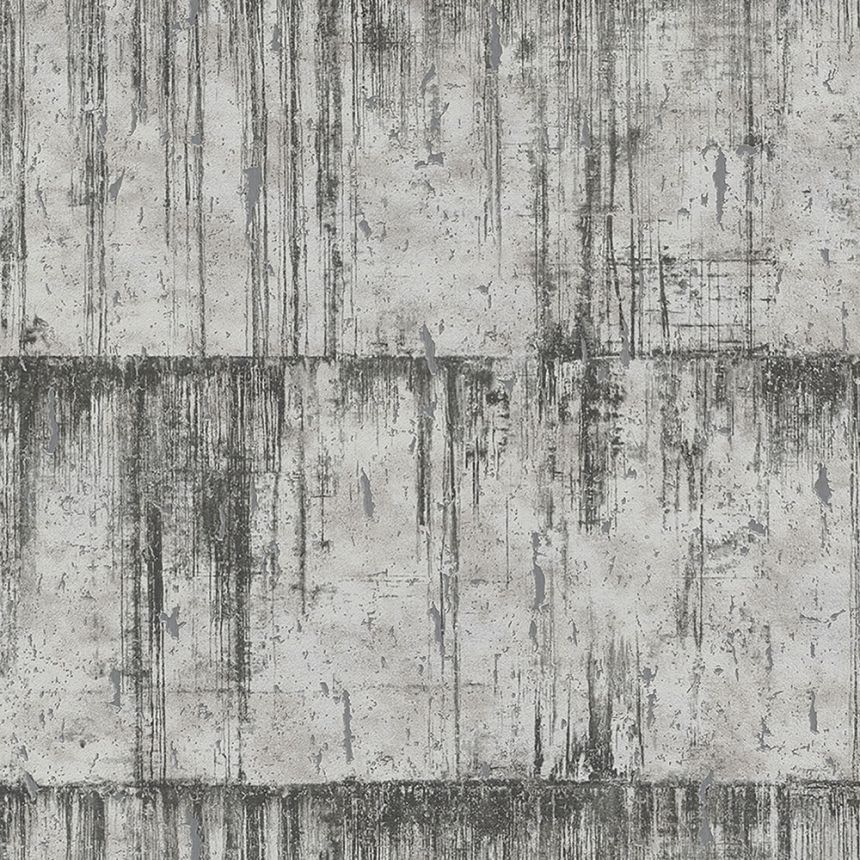 Vliesová šedo-stříbrná tapeta, imitace betonových bloků 33236, Natural Opulence, Marburg 