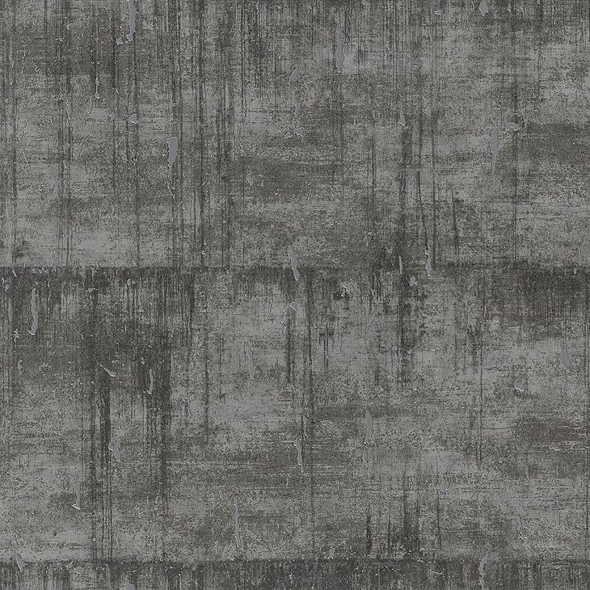 Vliesová černo-stříbrná tapeta, imitace betonových bloků 33237, Natural Opulence, Marburg 