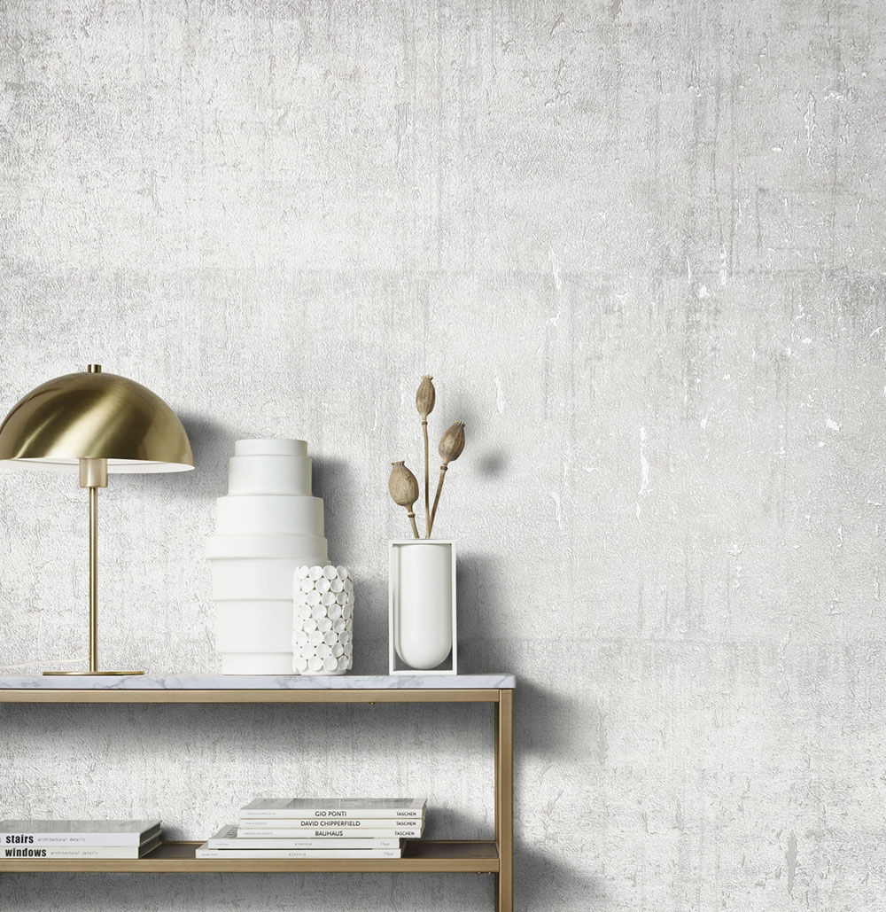 Vliesová šedo-bílá tapeta, imitace betonových bloků 33241, Natural Opulence, Marburg 