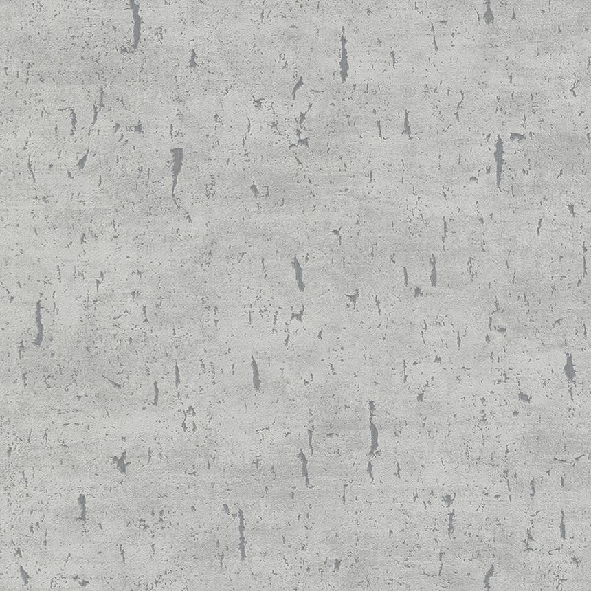 Luxusní šedo-stříbrná vliesová tapeta na zeď, imitace betonu 33255, Natural Opulence, Marburg 