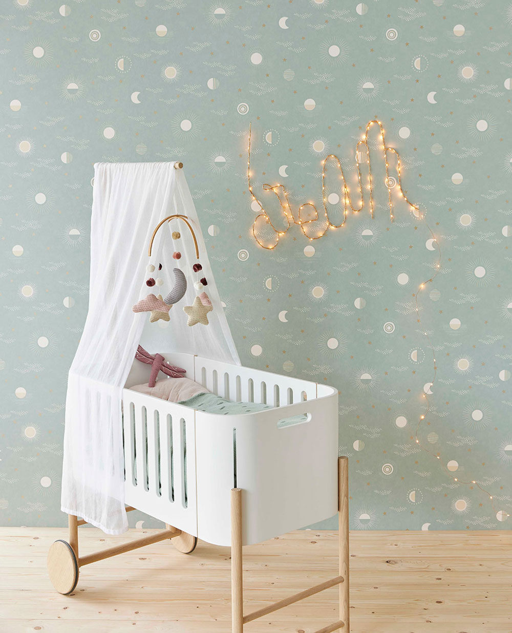 Zelená dětská vliesová tapeta na zeď vesmír, 323083, Explore, Eijffinger