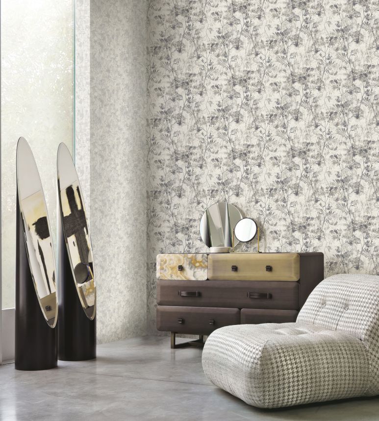 Luxusní béžovo-stříbrná vliesová tapeta štuková omítka, GF62018, Gianfranco Ferre´Home N.3, Emiliana Parati