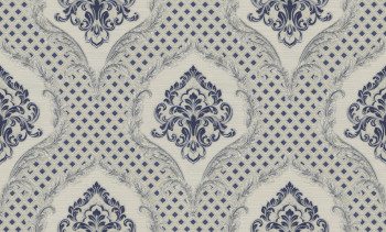 Luxusní modro-stříbrná zámecká vliesová tapeta na zeď, GF62033, Gianfranco Ferre´Home N.3, Emiliana Parati