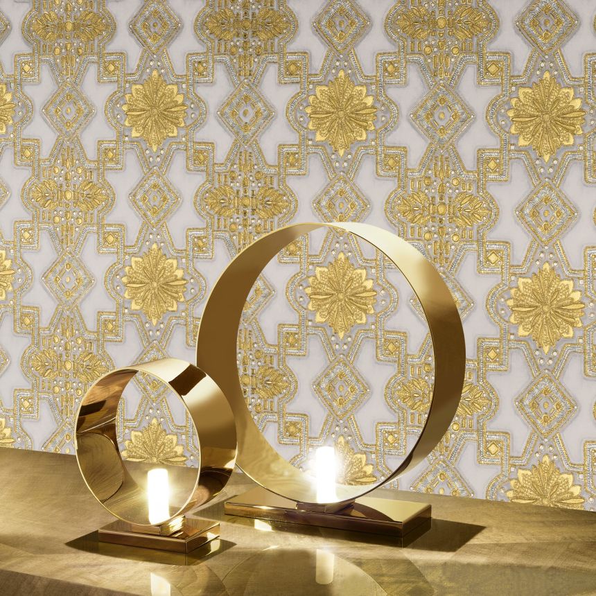 Luxusní zlato-krémová vliesová tapeta s ornamenty, 86006, Valentin Yudashkin 5, Emiliana Parati