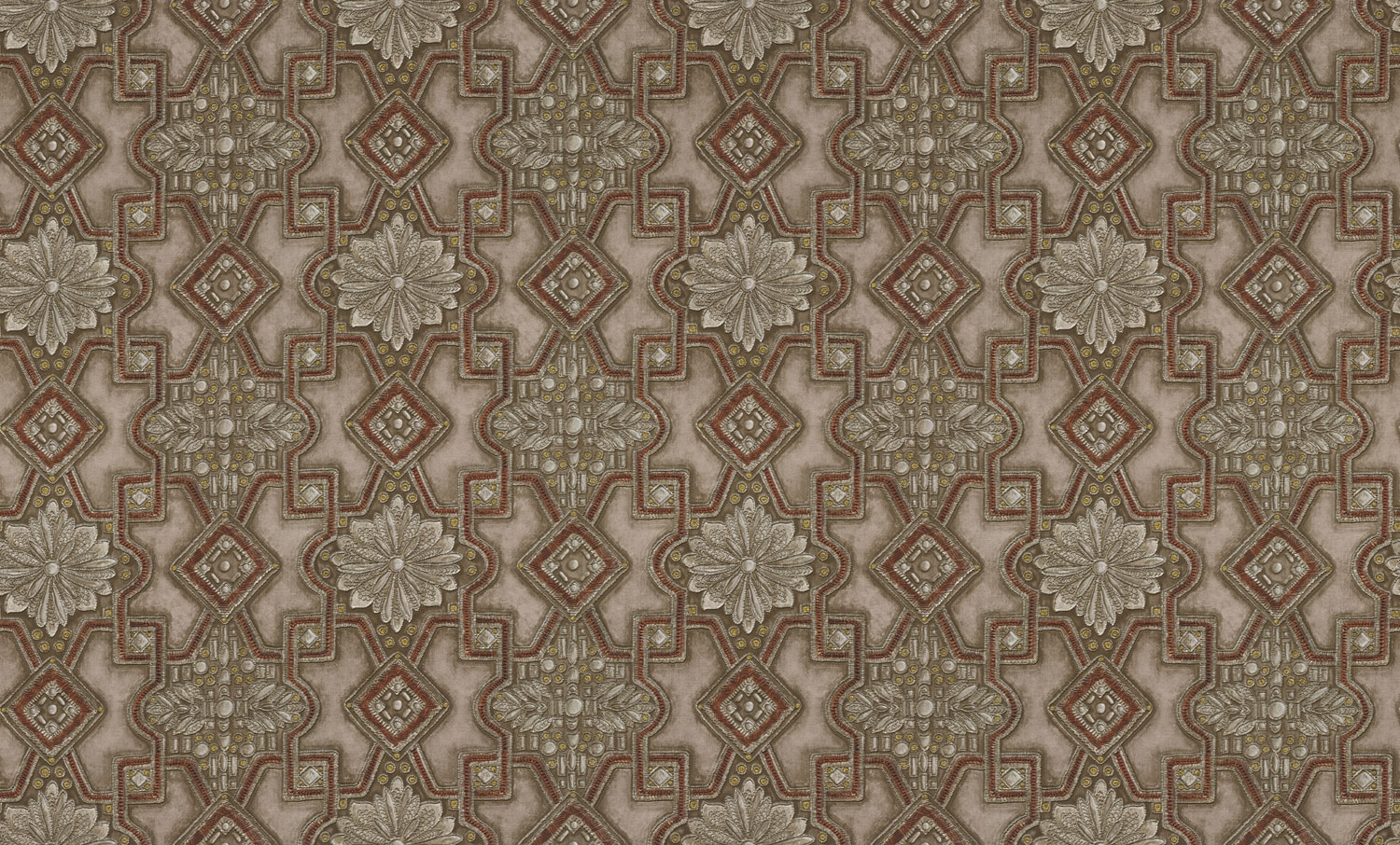 Luxusní stříbrno-vínová vliesová tapeta s ornamenty, 86008, Valentin Yudashkin 5, Emiliana Parati