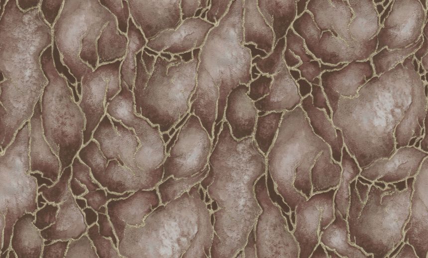 Luxusní vínovo-zlatá vliesová tapeta, imitace kamene, 86021, Valentin Yudashkin 5, Emiliana Parati