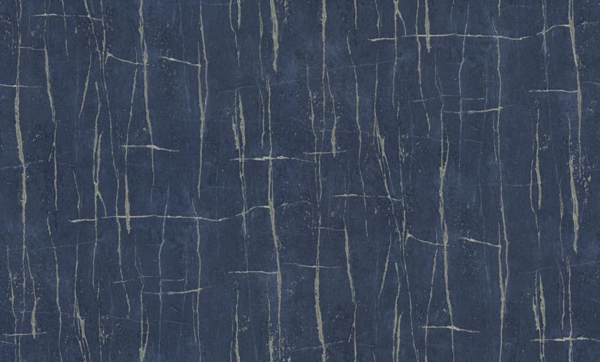 Luxusní modro-zlatá vliesová tapeta, imitace popraskané omítky, 86048, Valentin Yudashkin 5, Emiliana Parati