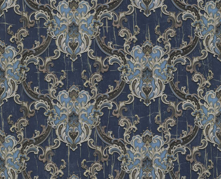 Luxusní modro-zlatá vliesová tapeta, zámecké ornamenty, 86065, Valentin Yudashkin 5, Emiliana Parati
