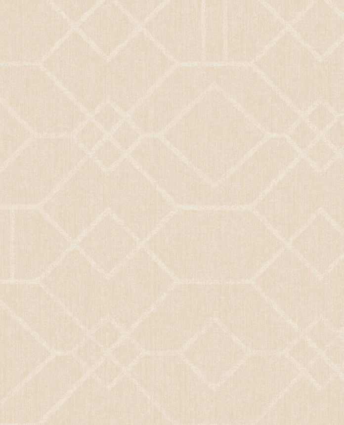 Krémová vliesová tapeta s geometrickým vzorem, 324010, Embrace, Eijffinger