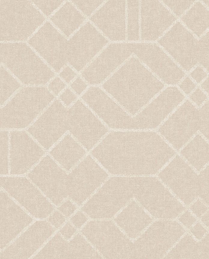 Šedo-béžová geometrická vliesová tapeta na zeď, 324011, Embrace, Eijffinger