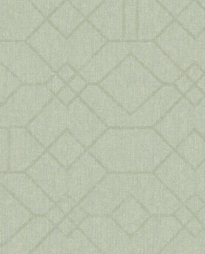 Zelená vliesová tapeta s geometrickým vzorem, 324013, Embrace, Eijffinger