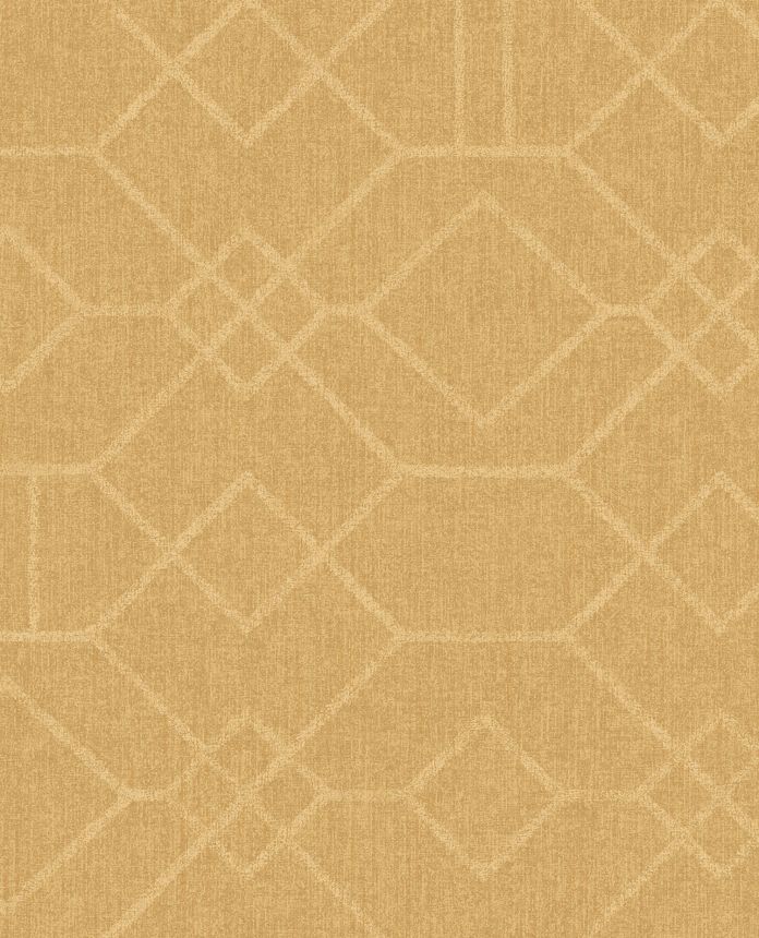 Okrová vliesová tapeta s geometrickým vzorem, 324015, Embrace, Eijffinger