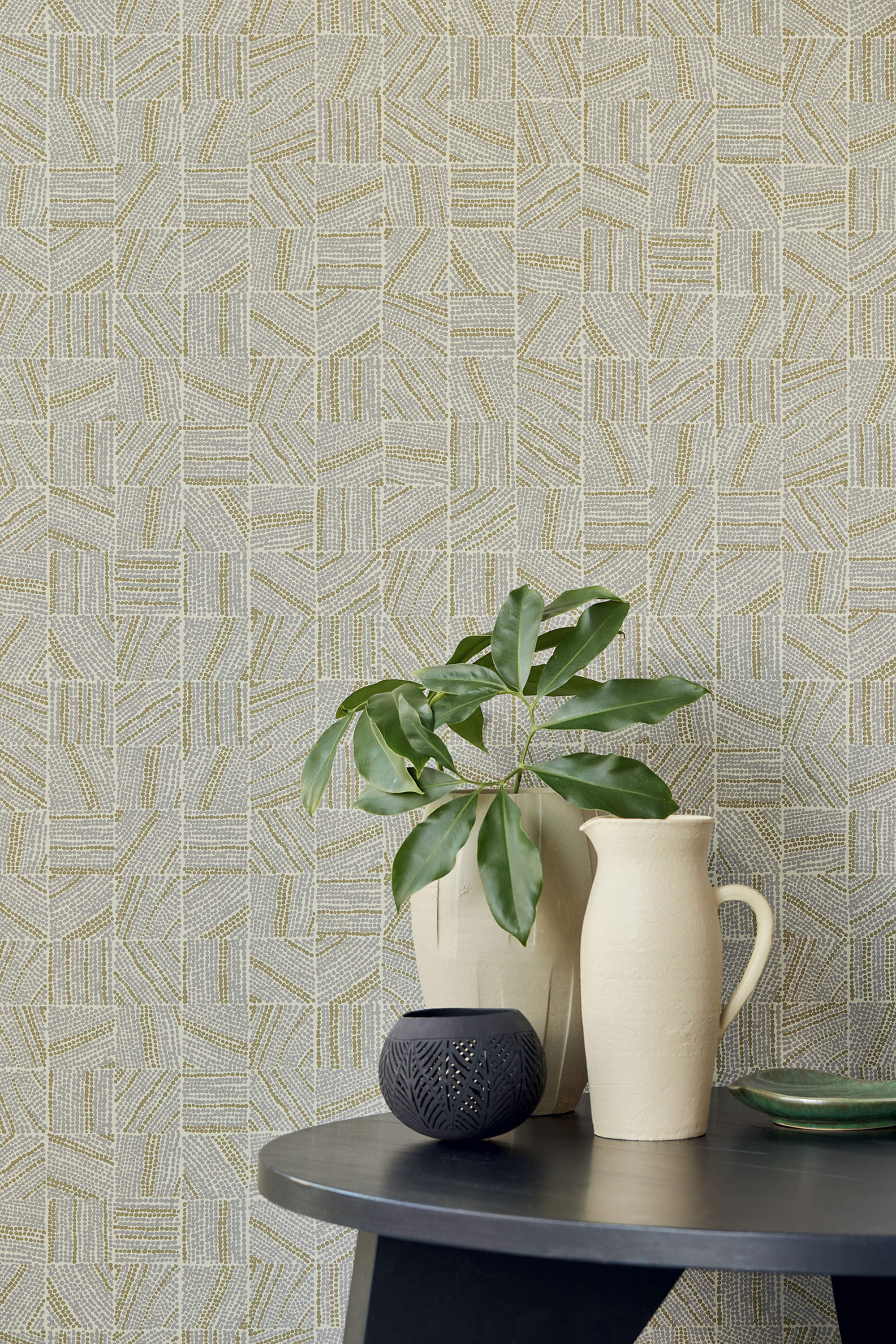 Zelená vliesová tapeta na zeď, mozaika, 324034, Embrace, Eijffinger