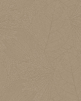 Šedo-béžová vliesová tapeta s metalickými listy, 324041, Embrace, Eijffinger