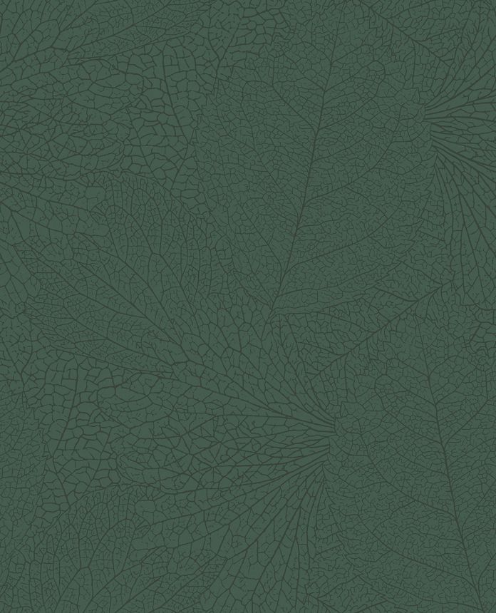 Zelená vliesová tapeta na zeď, metalické listy, 324044, Embrace, Eijffinger