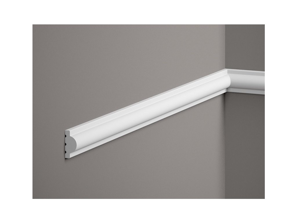 Lišta nástěnná hladká MD413 200x2,5x1,2cm Mardom