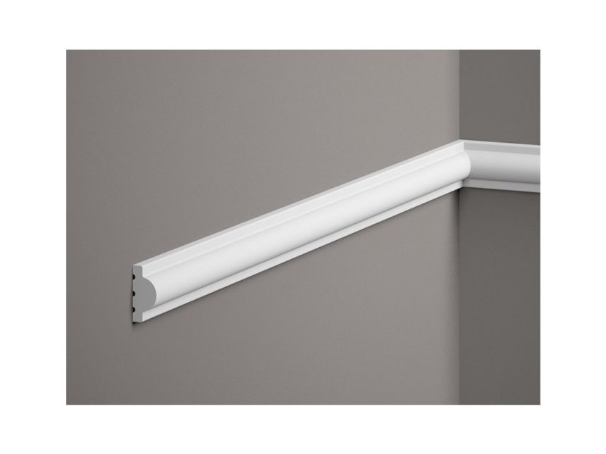 Lišta nástěnná hladká MD413 200x2,5x1,2cm Mardom