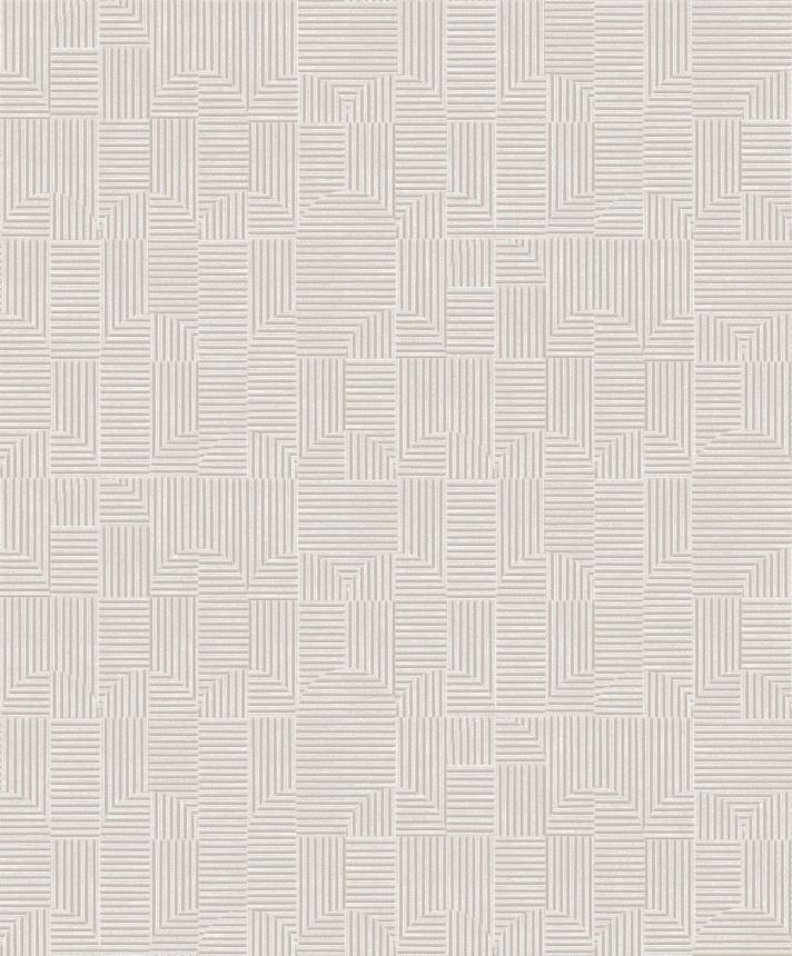 Šedo-béžová geometrická vliesová tapeta na zeď,  ILA401, Aquila, Khroma by Masureel