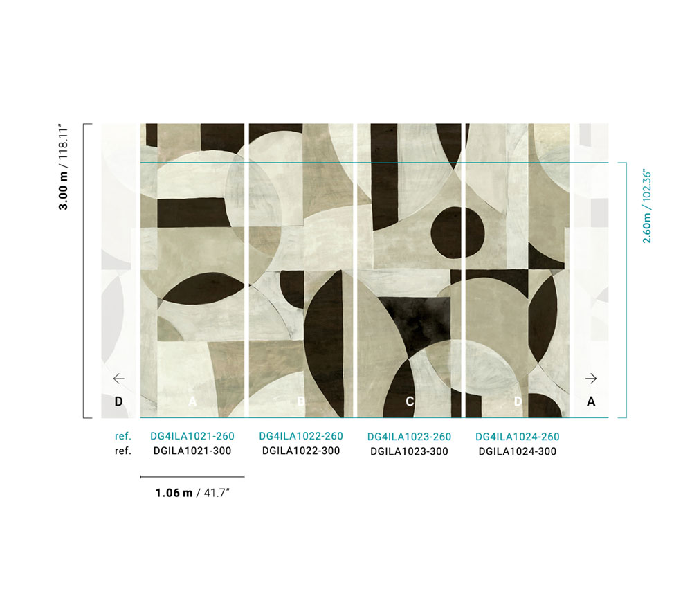 Vliesová geometrická fototapeta na zeď, DGILA1022-300, Aquila, Wall Designs IV, Khroma by Masureel