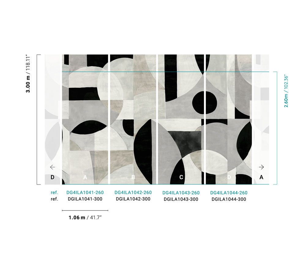 Vliesová geometrická fototapeta na zeď, DGILA1044-300, Aquila, Wall Designs IV, Khroma by Masureel