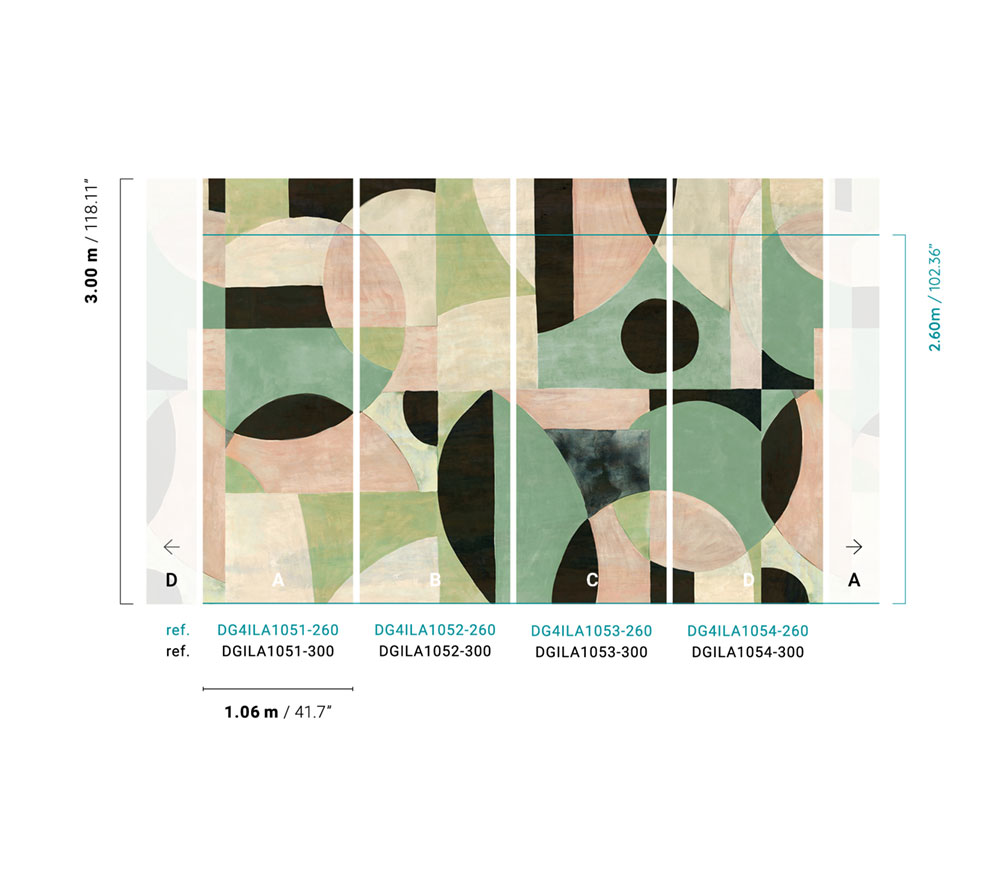 Vliesová geometrická fototapeta na zeď, DGILA1052-300, Aquila, Wall Designs IV, Khroma by Masureel