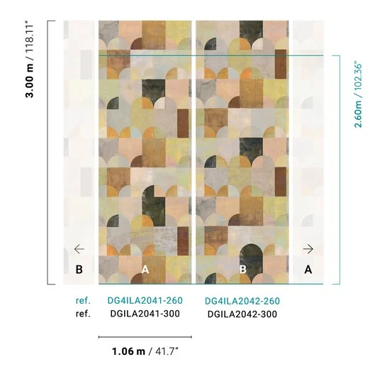 Vliesová geometrická fototapeta na zeď, DGILA2041-300, Aquila, Wall Designs IV, Khroma by Masureel